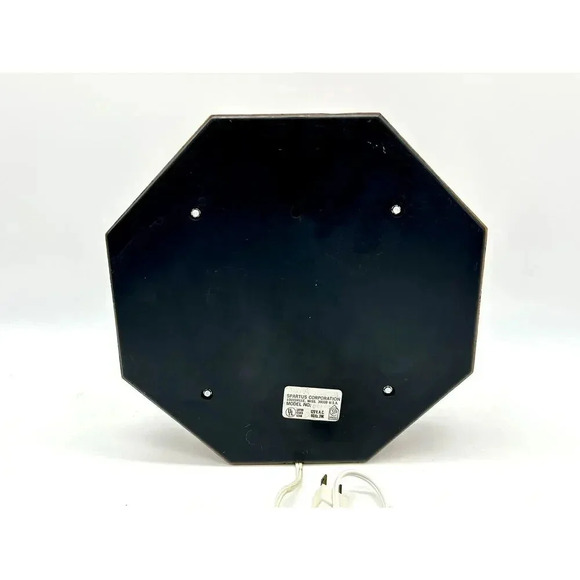 Vintage Midcentury Modern Spartus Flower Wall Octagon Clock Tested & Working MCM - Picture 6 of 10